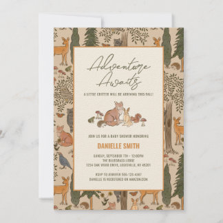 Woodland Animals Baby Shower Invites for Boy