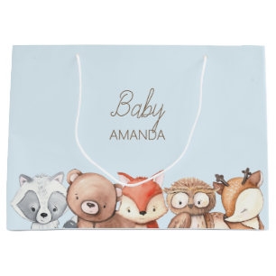 Woodland Animals Baby Shower Large Gift Bag