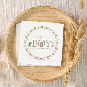 Woodland Animals Baby Shower Napkin