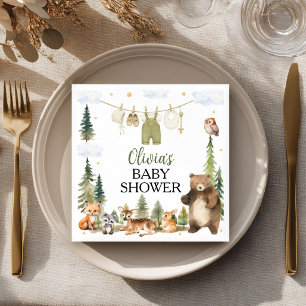 Woodland Animals Baby Shower Napkins