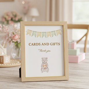 Woodland Animals Baby Shower Tabletop Sign