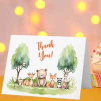 Woodland Animals Baby Shower Thank You