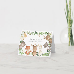 Woodland Animals Baby Shower Thank You Card