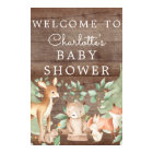 Woodland Animals Baby Shower Welcome