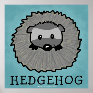 Woodland Animals-Best Forest Friends-Hedgehog Poster