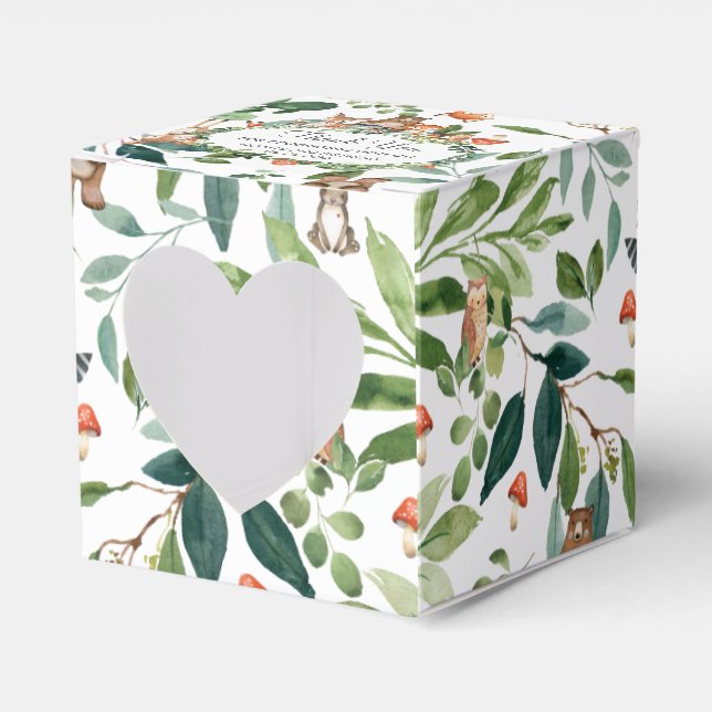 Woodland Animals Birthday Baby Shower Thank You Favour Box (Front Side)