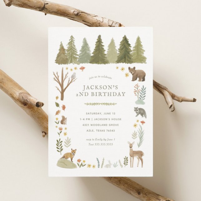 Woodland Animals Birthday Invitation (Creator Uploaded)