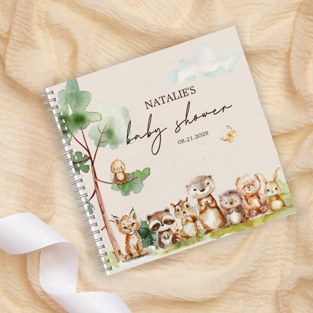 Woodland Animals Boho Baby Shower Notebook (Creator Uploaded)