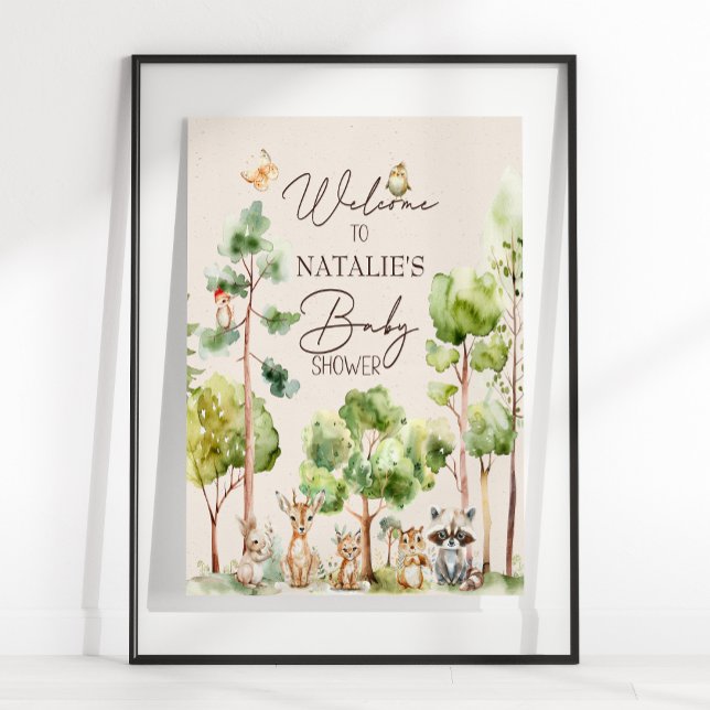 Woodland Animals Boho Baby Shower Sign (Creator Uploaded)