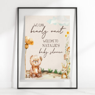 Woodland Animals Boho Baby Shower Sign
