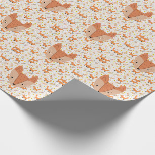 Woodland Animals Boho Design Fox Wrapping Paper