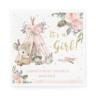 Woodland Animals Boho Tribal Girl Baby Shower
