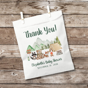 Woodland Animals Camping Baby Shower Thank You Favour Bags