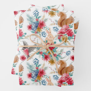 Woodland Animals Christmas Wrapping Paper