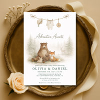 Woodland Animals Clothesline Couples Baby Shower