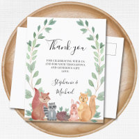 Woodland Animals Couples Baby Shower Thank You