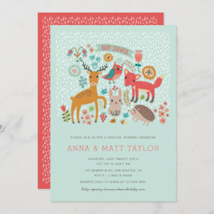 Woodland Animals Couples' Shower Invitation
