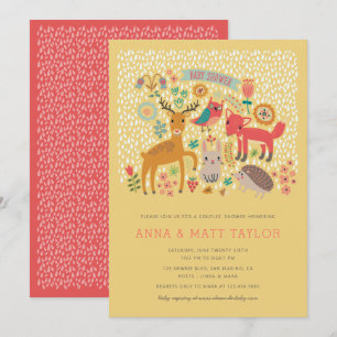 Woodland Animals Couples' Shower Invitation