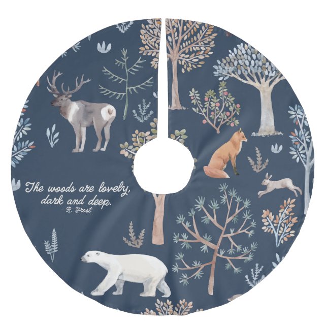 Woodland Animals Custom Tree Skirt (Front)