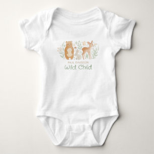 Woodland Animals Cute Baby Shower Gift Bodysuit