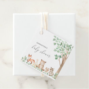 Woodland Animals Cute Gender Neutral Baby Shower Favour Tags