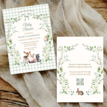 Woodland Animals Cute Gender Neutral Baby Shower