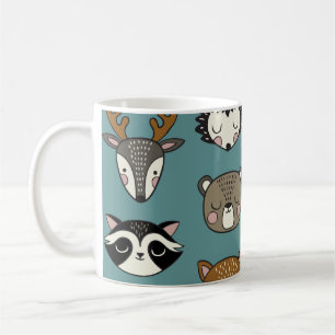 Woodland Animals Cute Vintage Pattern Coffee Mug
