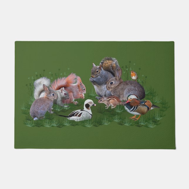Woodland Animals Door Mat (Front)