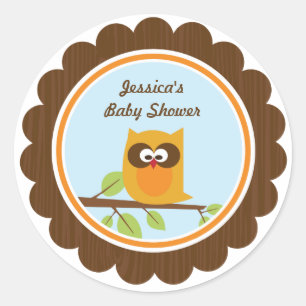 Woodland Animals Favour Bag Label Sticker