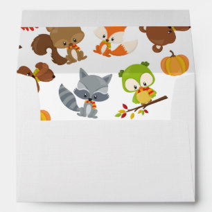 Woodland Animals, Forest Animals, Fall Animals Envelope