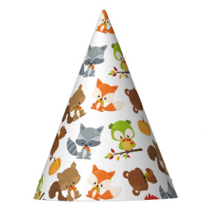 Woodland Animals, Forest Animals, Fall Animals Party Hat