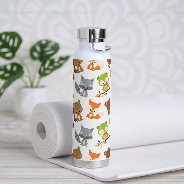 Woodland Animals, Forest Animals, Fall Animals Water Bottle (Yoga)