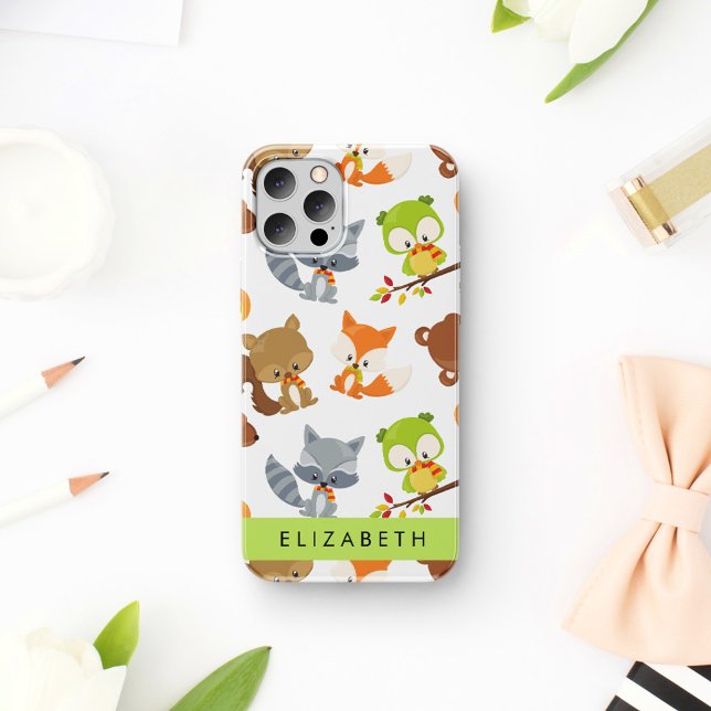 Woodland Animals, Forest Animals, Your Name Case-Mate iPhone Case (Creator Uploaded)