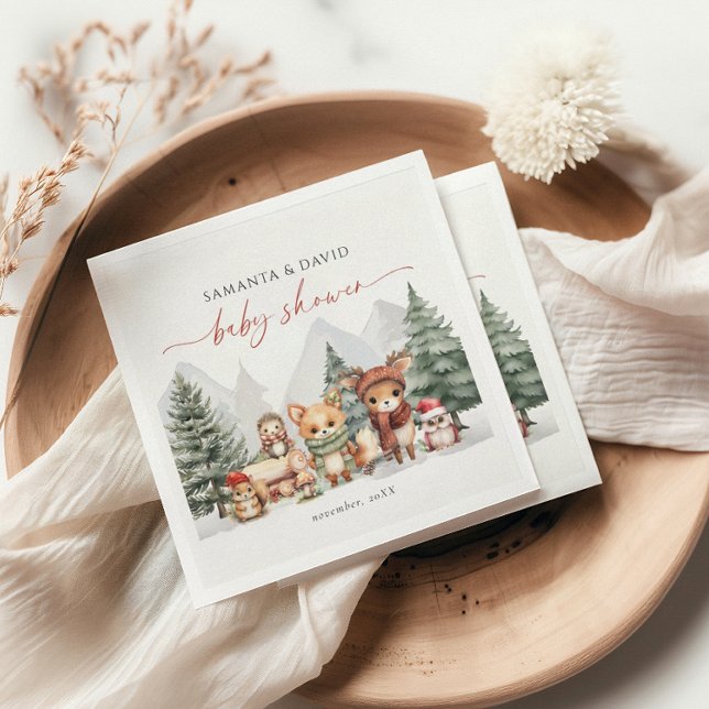 Woodland Animals Forest Baby Shower Napkins (Creator Uploaded)