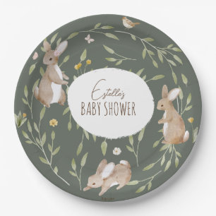 Woodland Animals Forest Friends Baby Shower Paper Plate