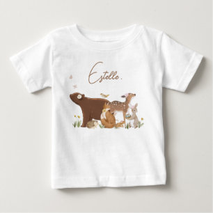 Woodland Animals Forest Friends Baby Shower T-Shirt