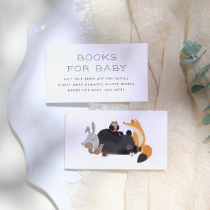 Woodland Animals Forest Greenery Baby Shower Enclosure Card