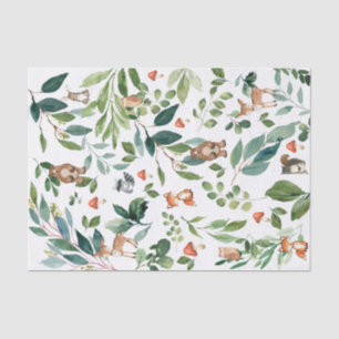 Woodland Animals Forest Greenery Decoupage Craft Tissue Paper