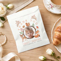 Woodland Animals Girl Photo Cute 2nd Birthday