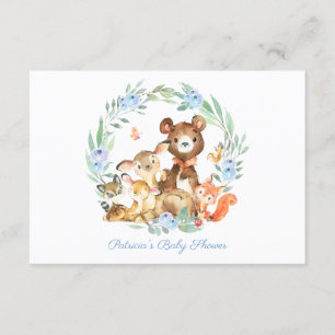 Woodland Animals Greenery Baby Shower Book Request Invitation