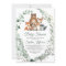 Woodland Animals Greenery Baby Shower Invitation