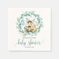 Woodland Animals Greenery Baby Shower
