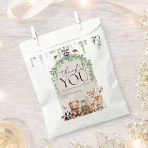 Woodland Animals Greenery Mushroom Baby Shower Favour Bags