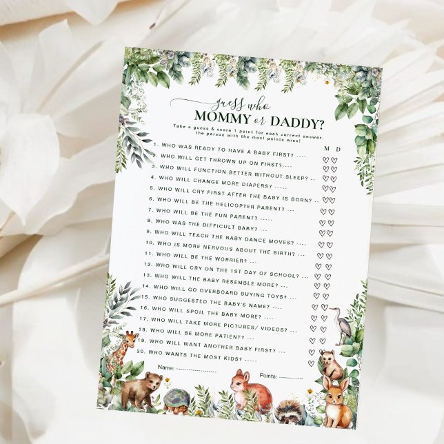 Woodland Animals Guess Mummy or Daddy Baby Game (Creator Uploaded)