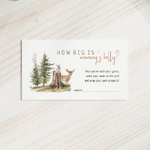 Woodland Animals How Big Is Mommys Belly Card