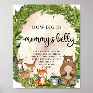 Woodland animals How big is Mummy's belly game Poster