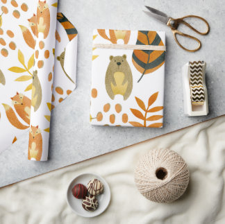 Woodland Animals In the Forest Wrapping Paper