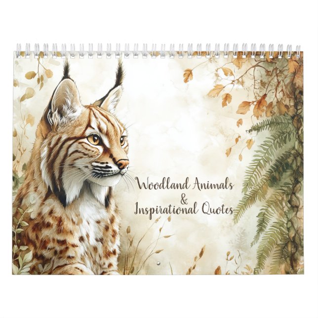 Woodland Animals & Inspirational Quotes 2026  Calendar (Cover)