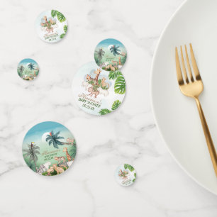 Woodland Animals Jungle Greenery Baby Shower  Confetti