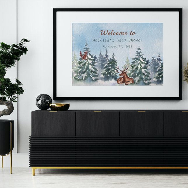 Woodland Animals Landscape Adventure Baby Shower Banner (Creator Uploaded)